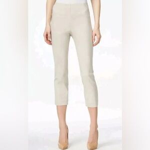 S.C. &CO 360 Tummy Control Pull-On Capri Pants Women 10 Tan 22” Inseam NWT Petal